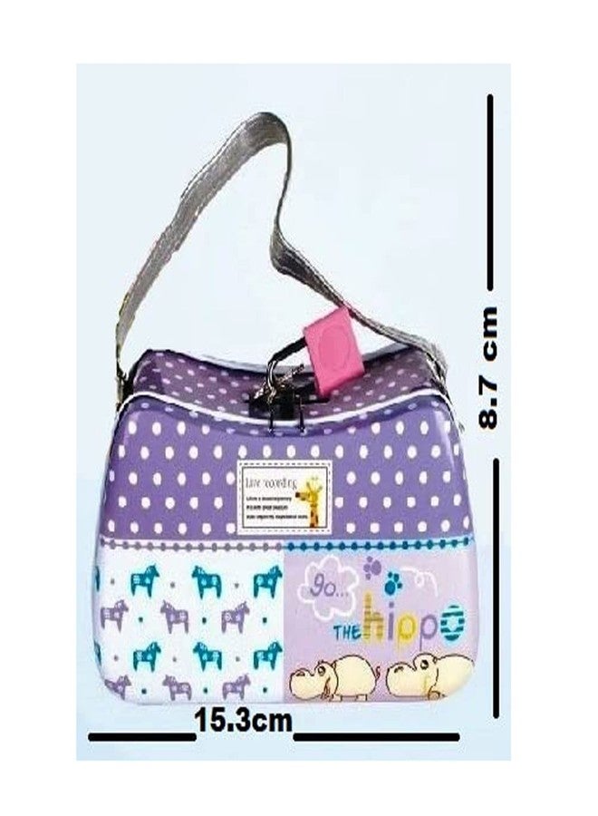 Mayatra's Cute Attractive Purse Shape Piggy Bank with Security Lock & Keys for Kids Money Saving Storage Coin Collector Box for Girls (Pack of 1, Multicolor) - Image 2